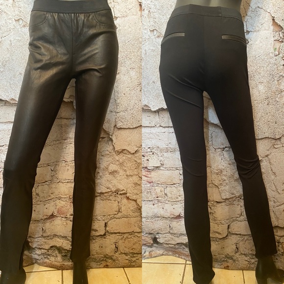 Danier Leather Front-Fabric Back Pants 🇨🇦 - Picture 1 of 9